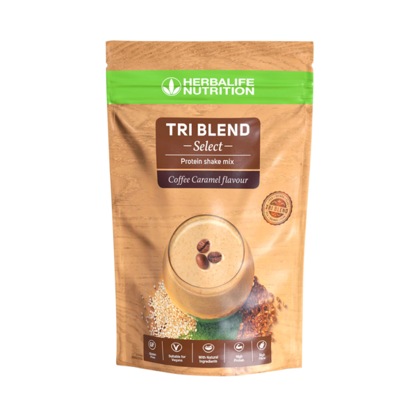 Herbalife Tri Blend Select Coffee Caramel smaak | www.123herbashoppen.nl